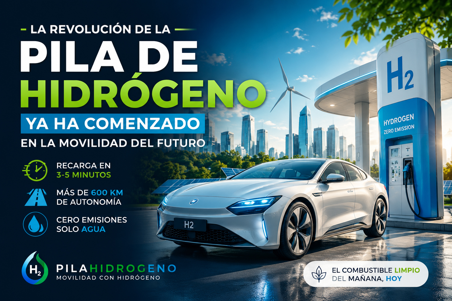 Pila de hidrogeno movilidad del futuro